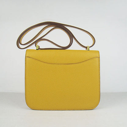 Luxury Hermes Constance Cowskin Leather Bag Yellow Golden