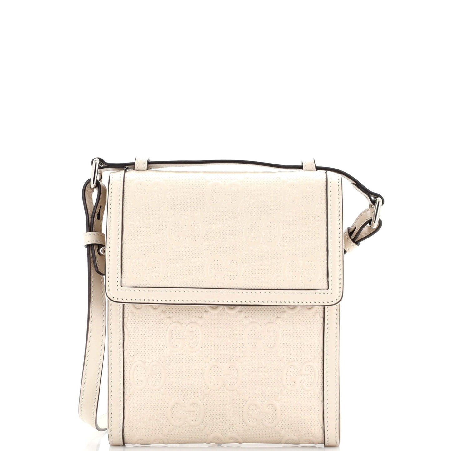Flap Crossbody Bag GG Embossed Perforated Leather Small