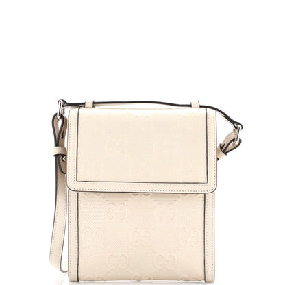 Flap Crossbody Bag GG Embossed Perforated Leather Small