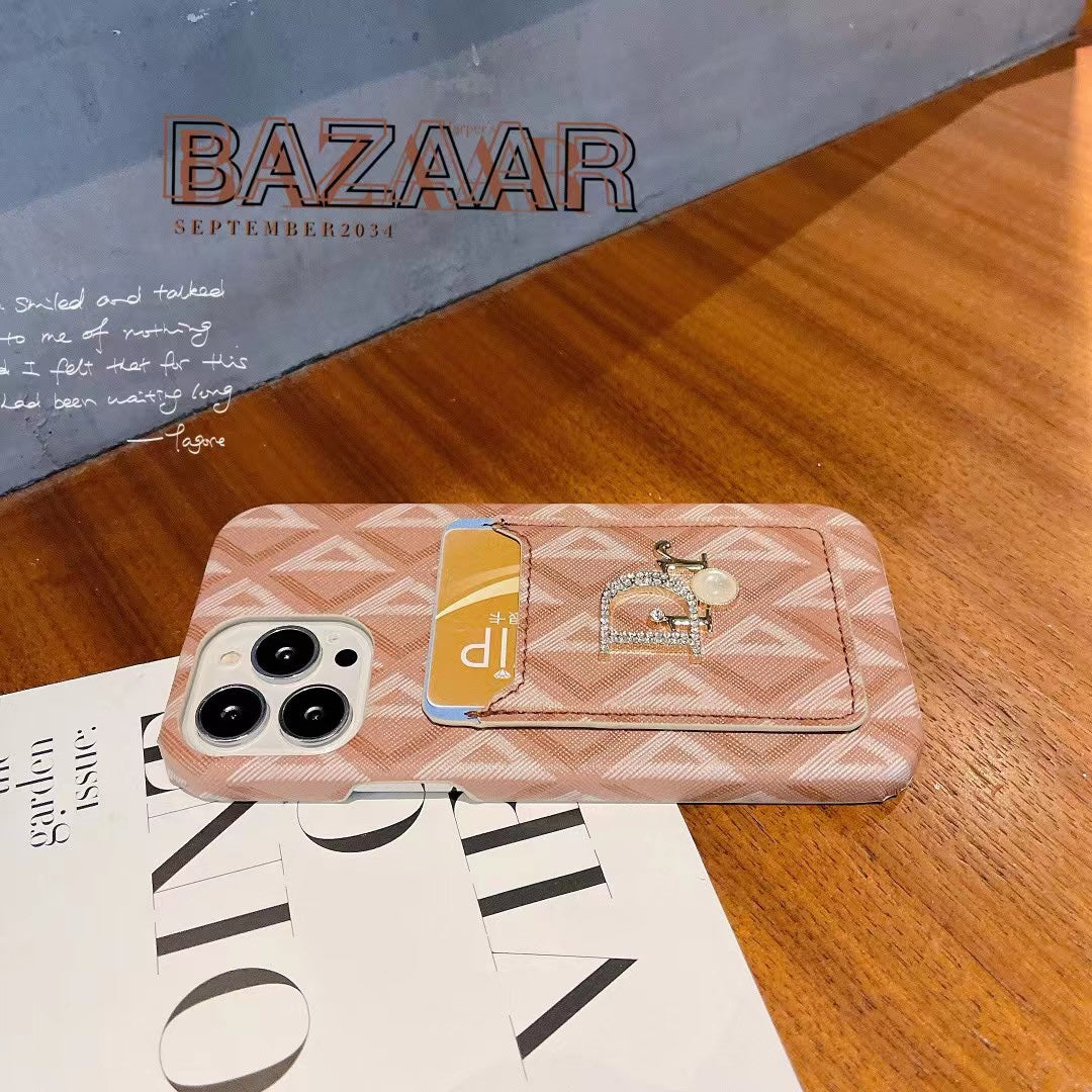 CD Fashionable iPhone Case with Card Pocket