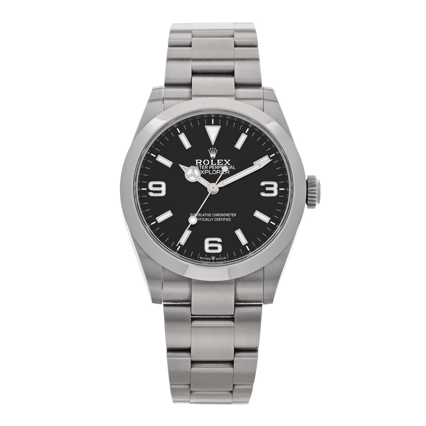 Stainless Steel 40mm Oyster Perpetual Explorer Watch Black 224270 Black