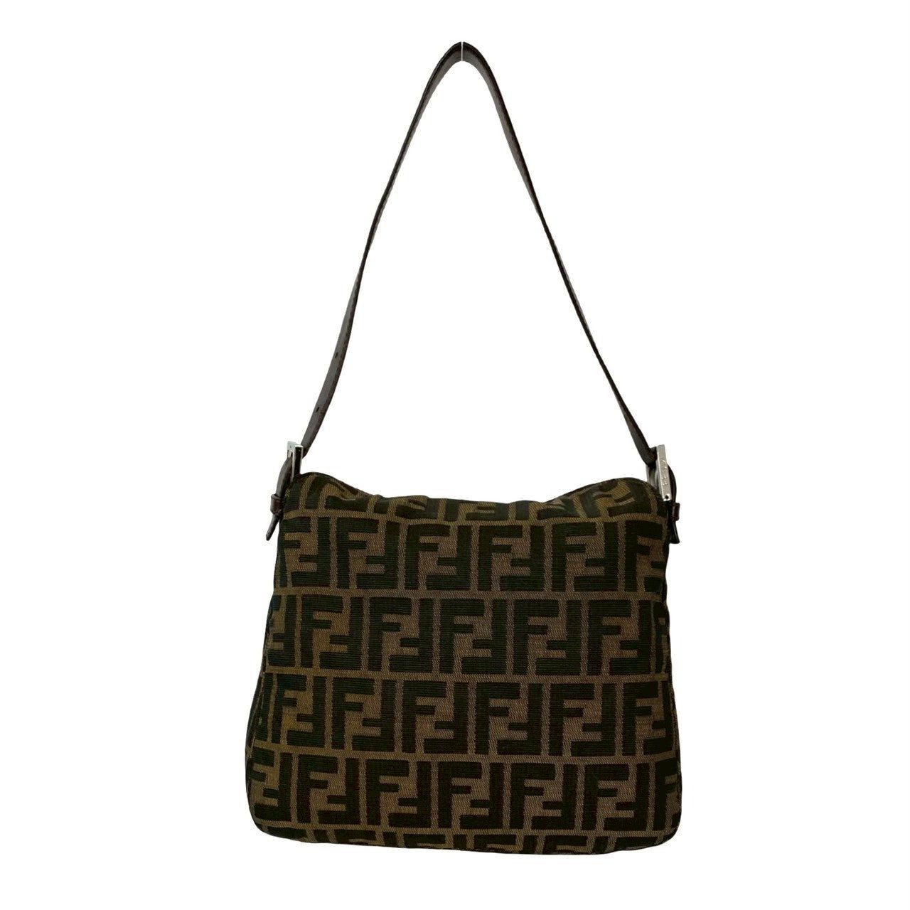 Fendi Mamma Baguette Canvas Leather 2Way Bag