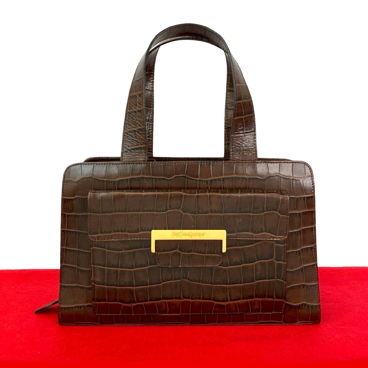 Saint Laurent Leather Red Handbag Style 13