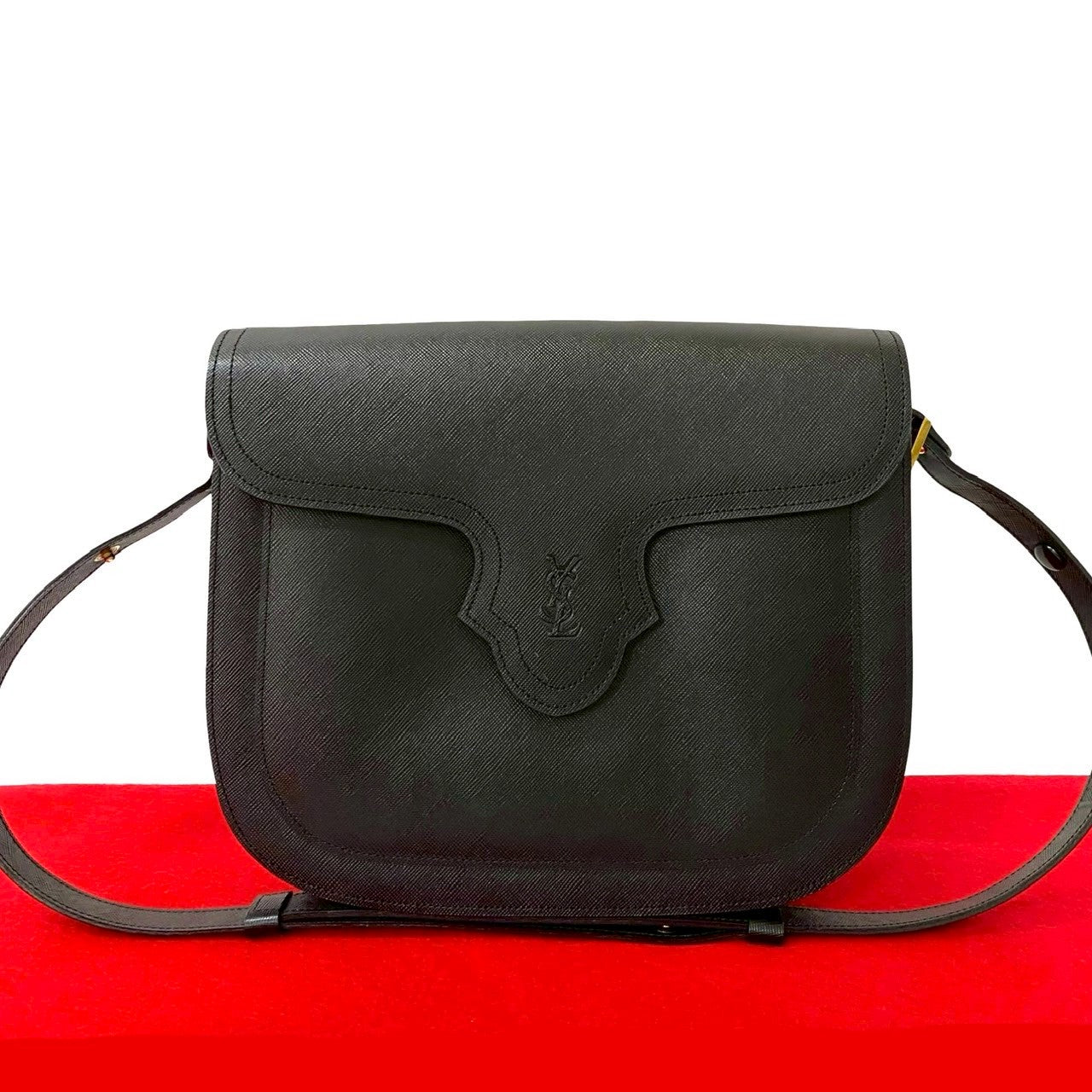 Saint Laurent Leather Red Shoulder Bag Style 7