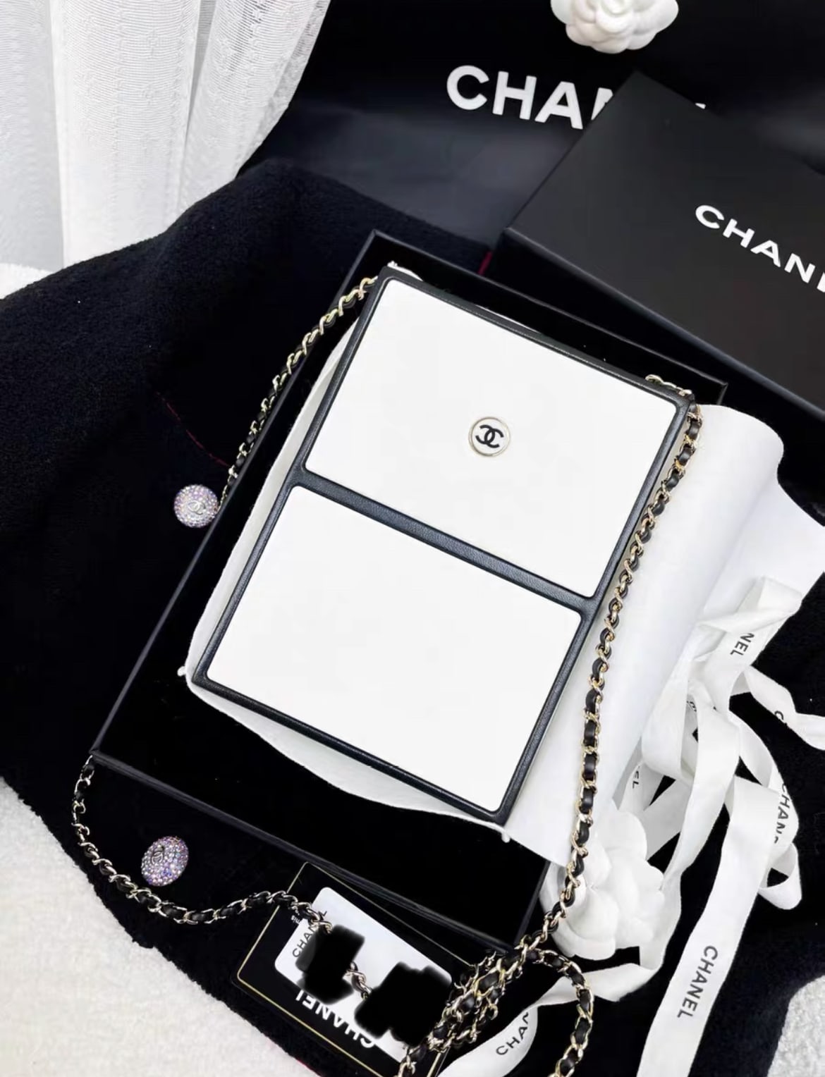 Chanel Luxury Leather Black Clutch