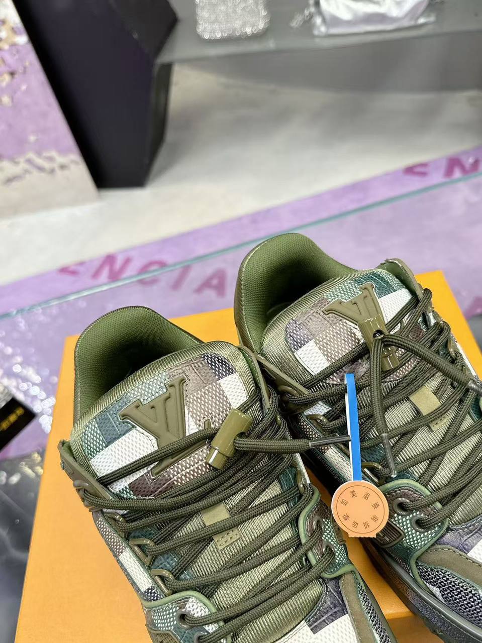 Louis Vuitton - LV Trainer Maxi Leather with Damoflage Khaki Green