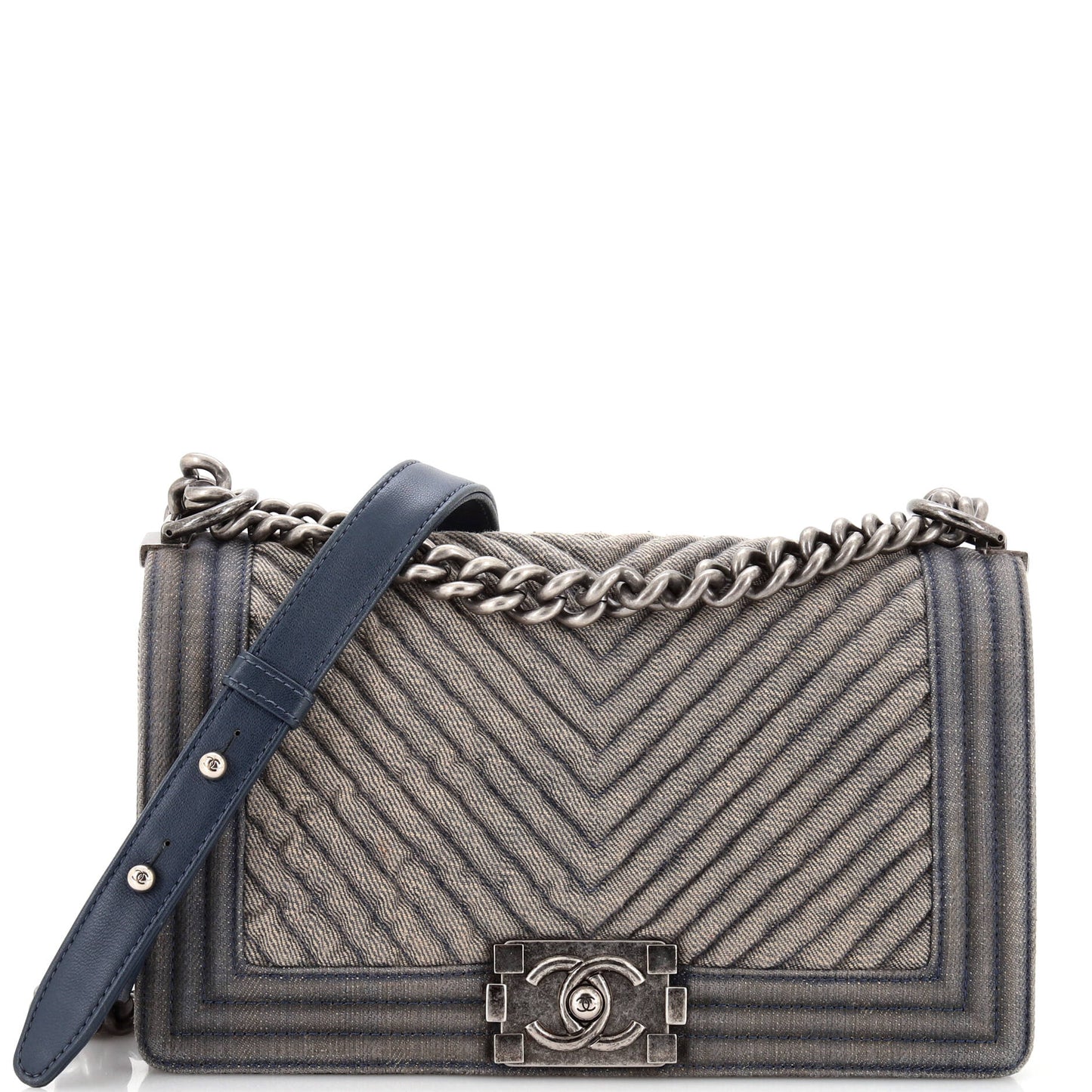 Chanel Boy Flap Bag Chevron Old