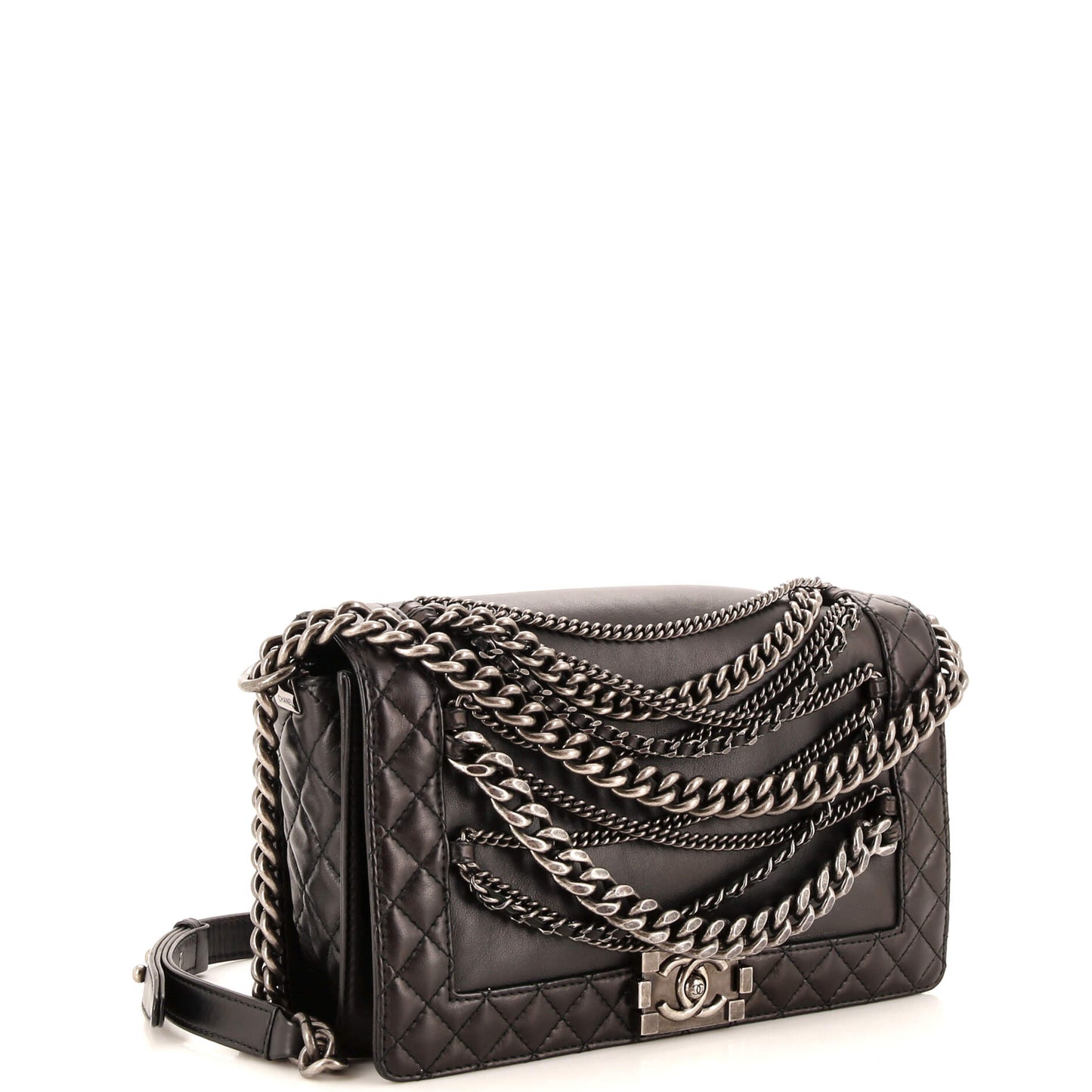 Chanel Boy Lambskin Shoulder Bag Style 24