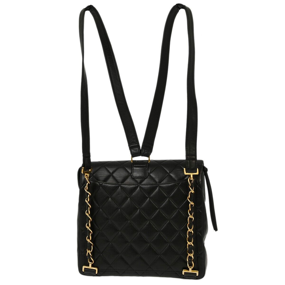 Chanel Lambskin Black Backpack