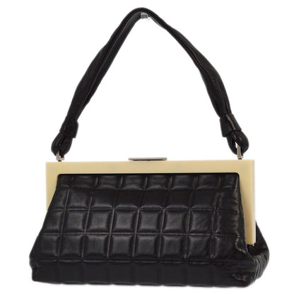 Chanel Black Lambskin Choco Bar Handbag