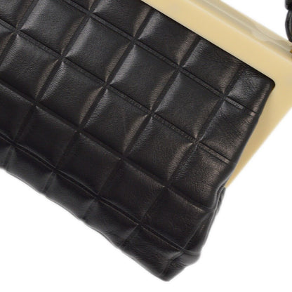 Chanel Black Lambskin Choco Bar Handbag