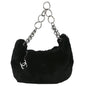 Chanel Black Fur Chain Handbag