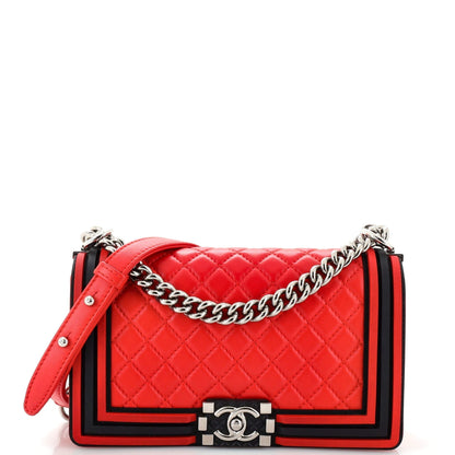 Chanel Boy Quilted Lambskin Shoulder Bag