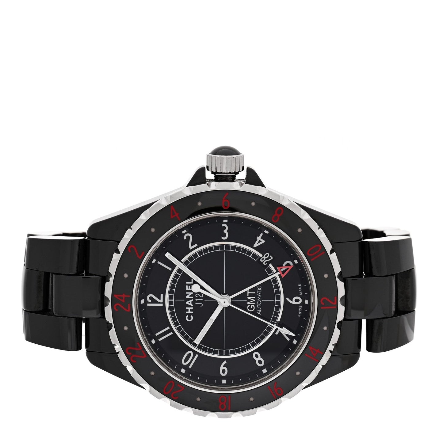 Stainless Steel Ceramic 41mm J12 GMT Automatic Watch Black