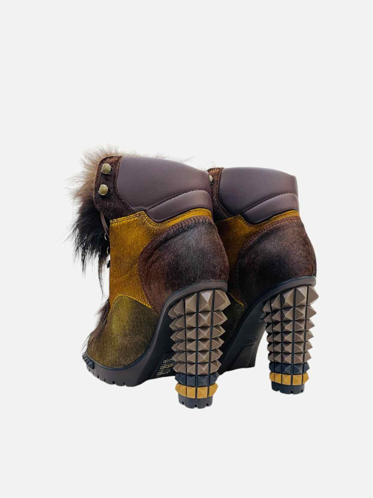 FENDI Joan Brown Size EU 35 Booties