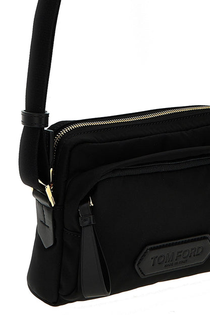 Tom Ford Men Logo Nylon Crossbody Bag