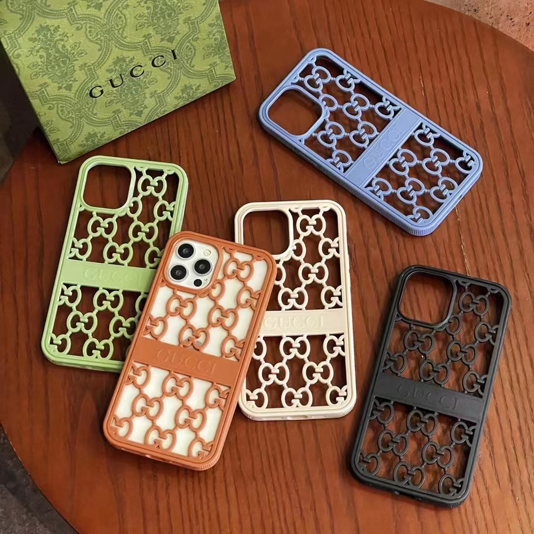 Gucci Case iPhone 14 13 12 11 Pro Max Case Hollow