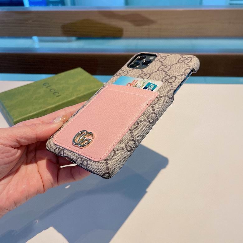 Gucci iPhone 12 Pro Max Case Pink Card Slot