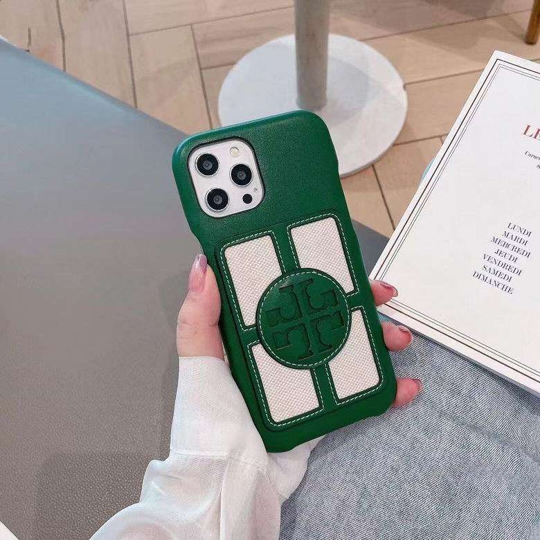 Tory Burch iPhone Case Stamped Textured Leather