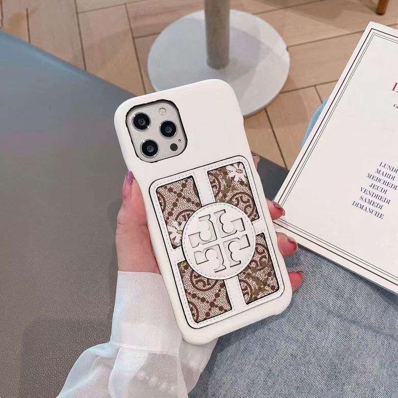 Tory Burch iPhone Case Stamped Textured Leather