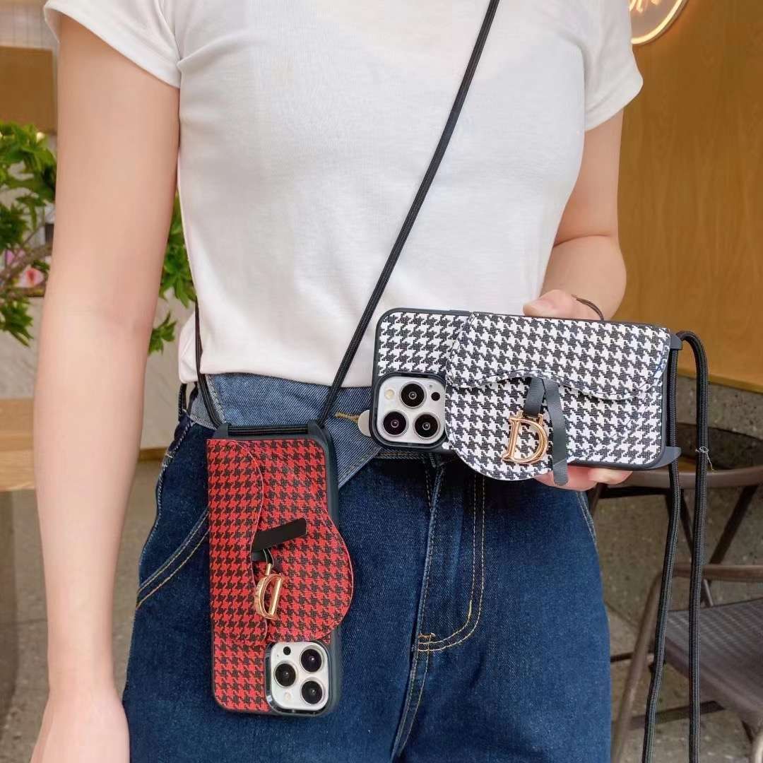 Luxury Canvas Crossbody Case Iphone 11 12 13 Pro Max / 18 Pro / 18 Pro Max
