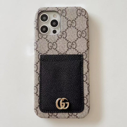 Gucci Phone Case iPhone Beige Black Card Slot
