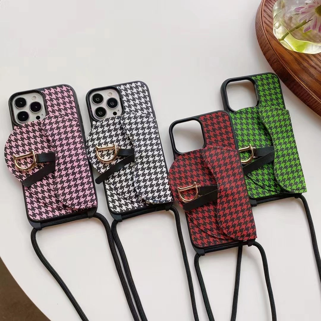 Luxury Canvas Crossbody Case Iphone 11 12 13 Pro Max / 18 Pro / 18 Pro Max