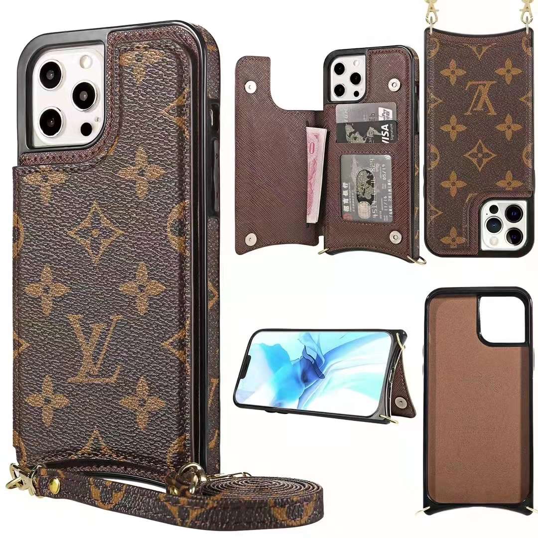 LV iPhone 13 Pro Max Case Monogram Leather
