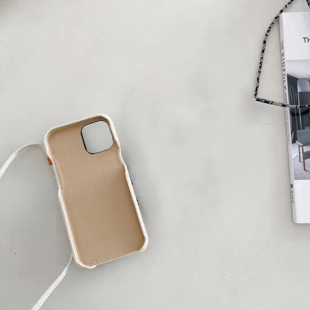 Designer Iphone Wallet Case White Leather 11 12 13 Pro Max / 18 Pro / 18 Pro Max