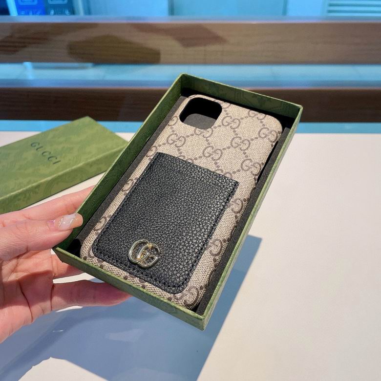 Gucci Phone Case iPhone Beige Black Card Slot