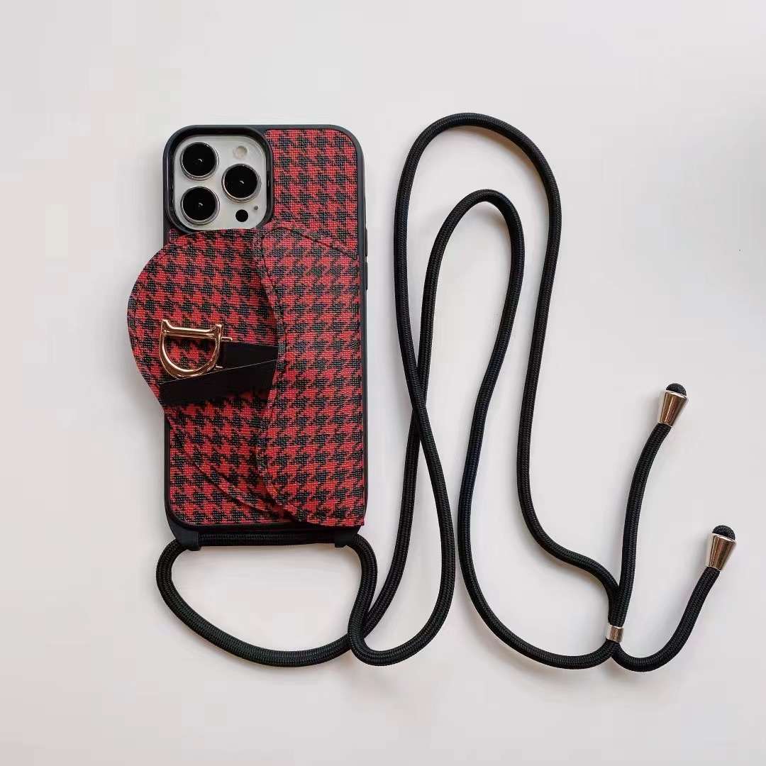Luxury Canvas Crossbody Case Iphone 11 12 13 Pro Max / 18 Pro / 18 Pro Max