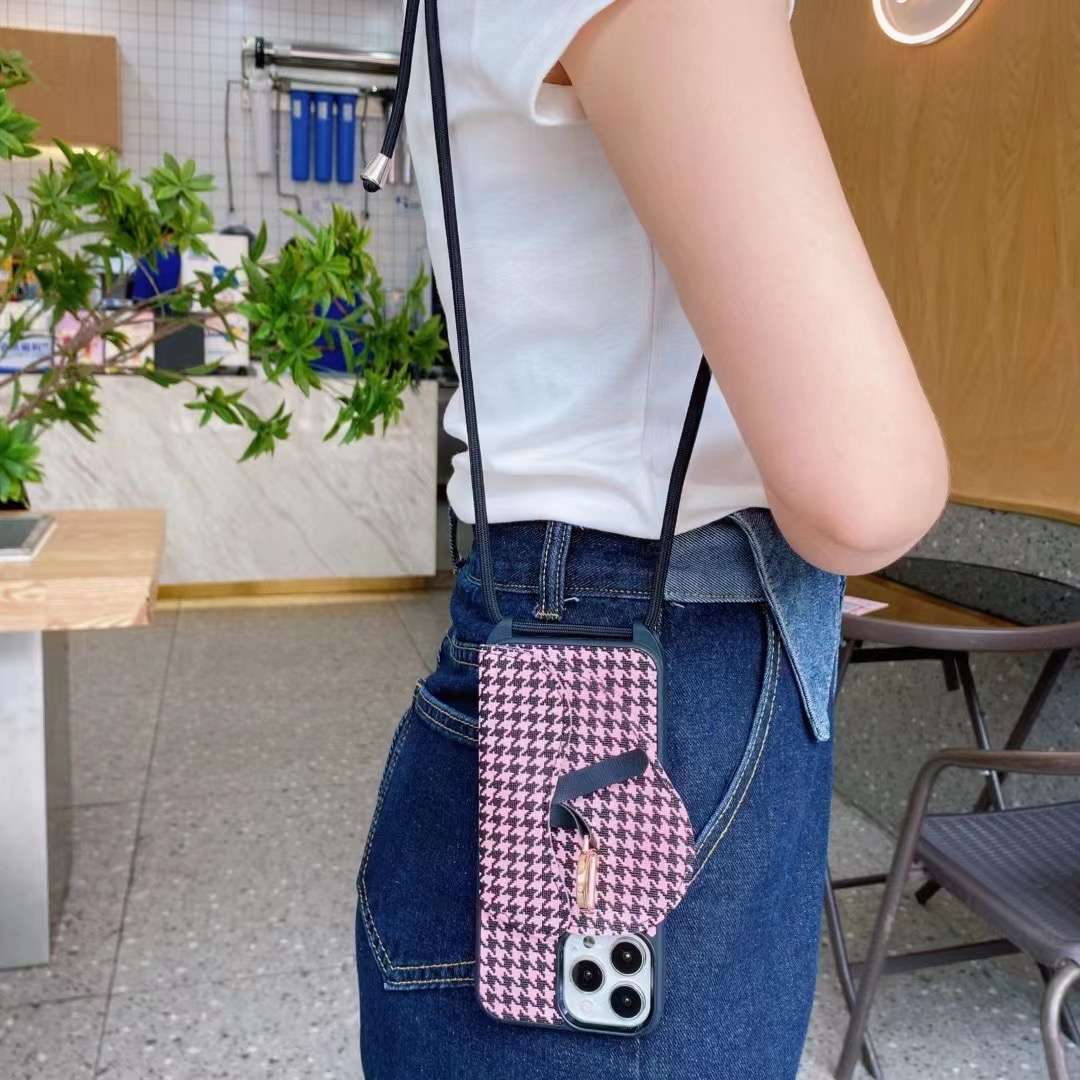 Luxury Canvas Crossbody Case Iphone 11 12 13 Pro Max / 18 Pro / 18 Pro Max
