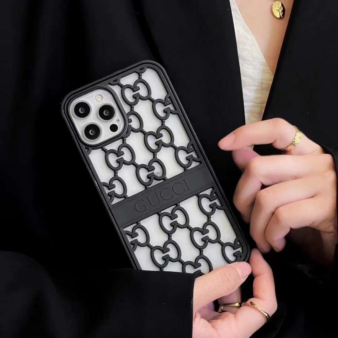 Gucci Case iPhone 14 13 12 11 Pro Max Case Hollow