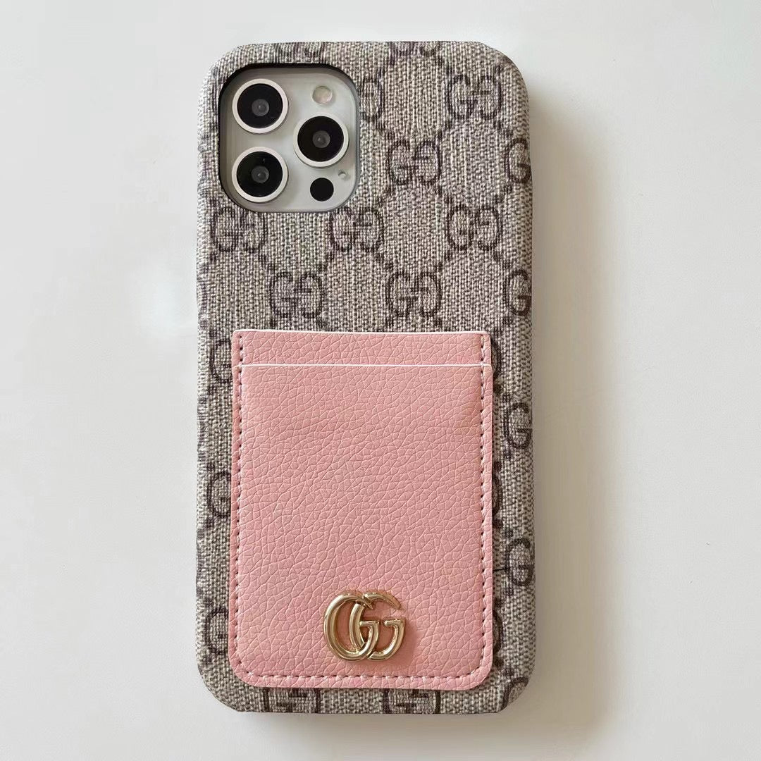 Gucci iPhone 12 Pro Max Case Pink Card Slot