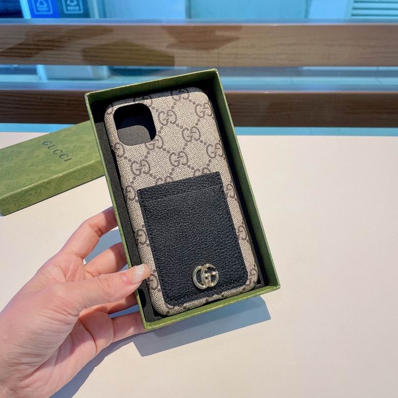 Gucci Phone Case iPhone Beige Black Card Slot