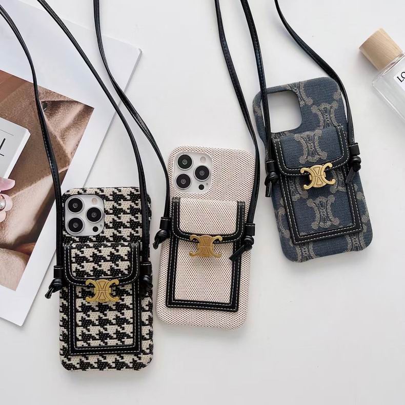 Celine Iphone Case Crossbody Cover Iphone 11 12 13 Pro Max / 18 Pro / 18 Pro Max
