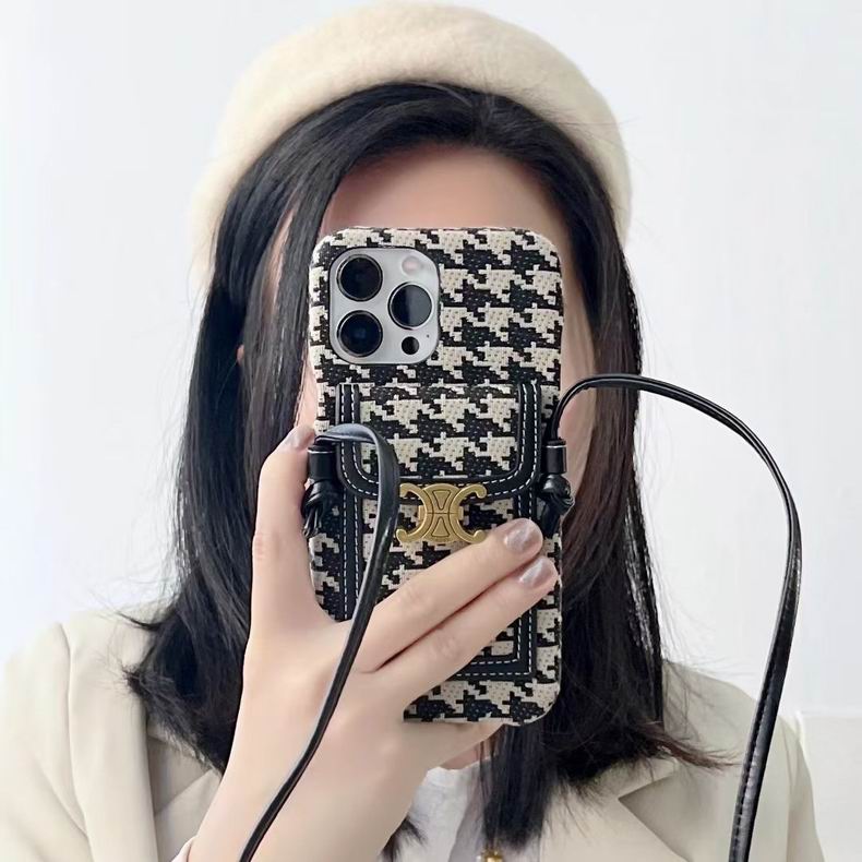 Celine Iphone Case Crossbody Cover Iphone 11 12 13 Pro Max / 18 Pro / 18 Pro Max
