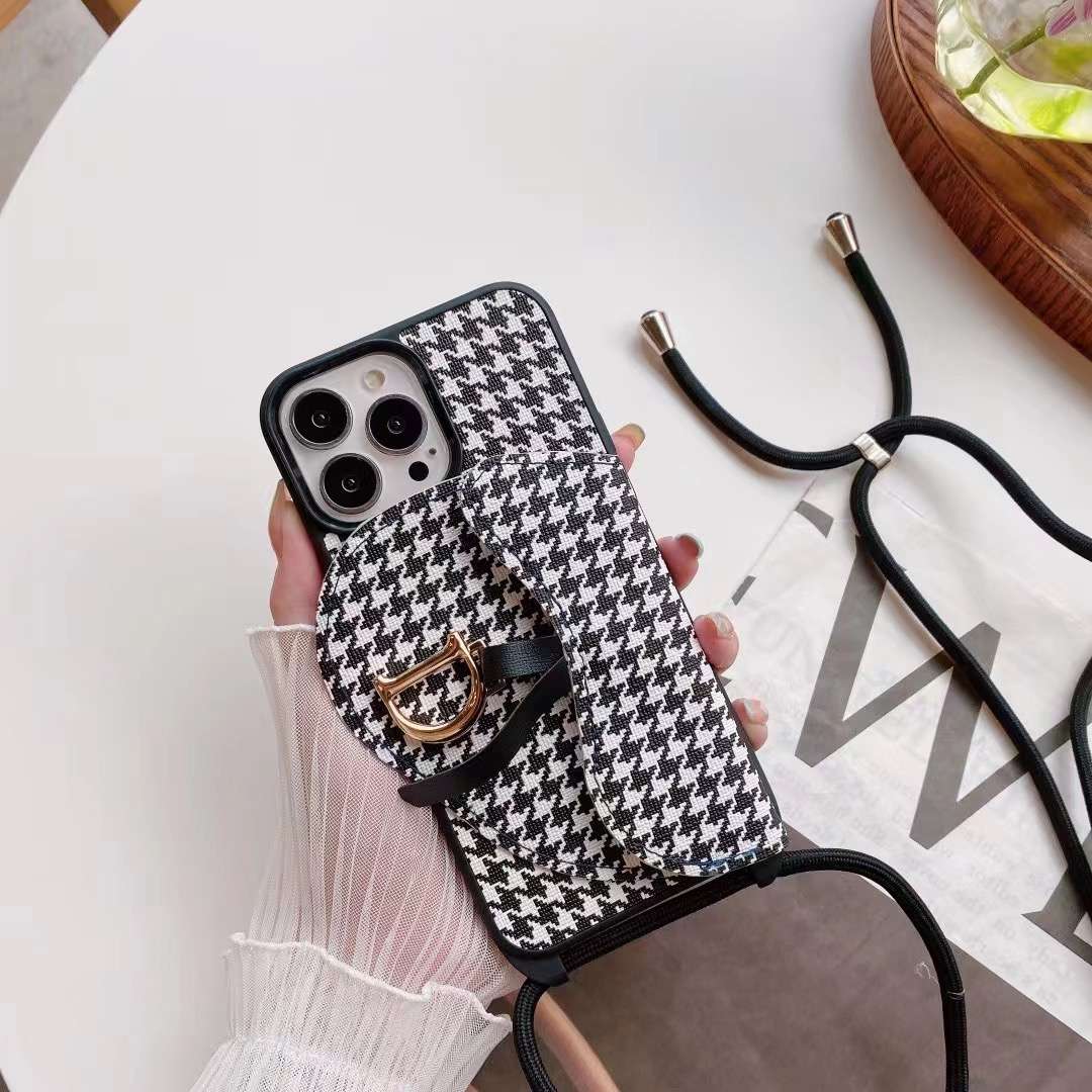 Luxury Canvas Crossbody Case Iphone 11 12 13 Pro Max / 18 Pro / 18 Pro Max