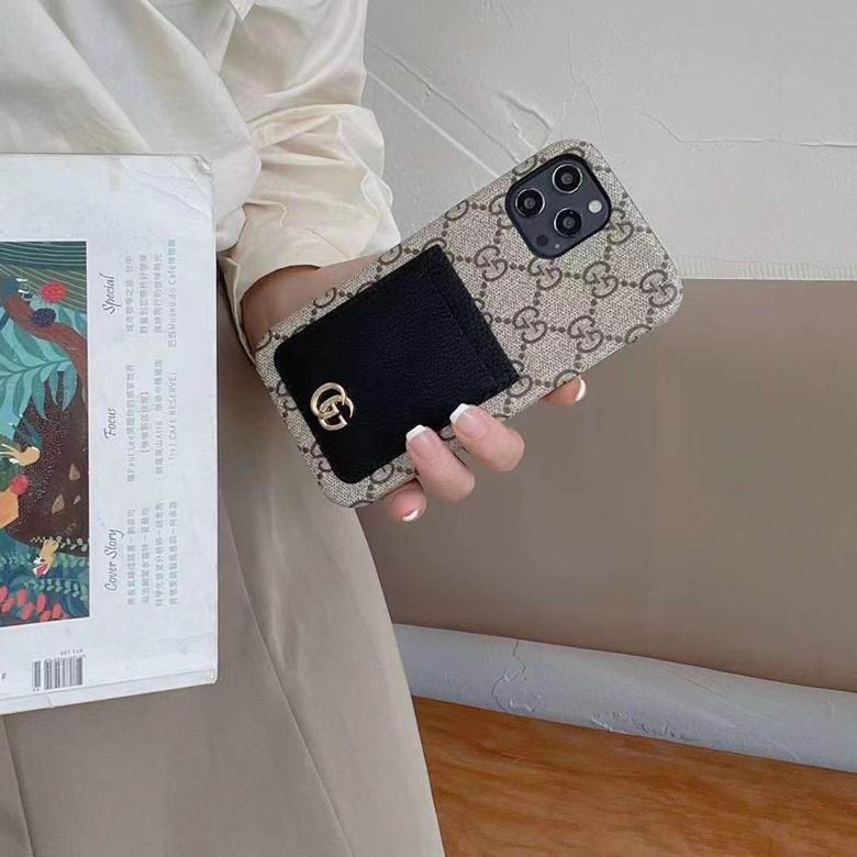 Gucci Phone Case iPhone Beige Black Card Slot