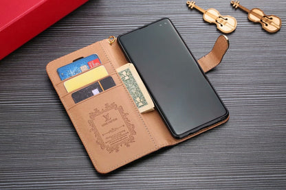 LV Monogram Leather Phone Case for Samsung Galaxy S22  S25