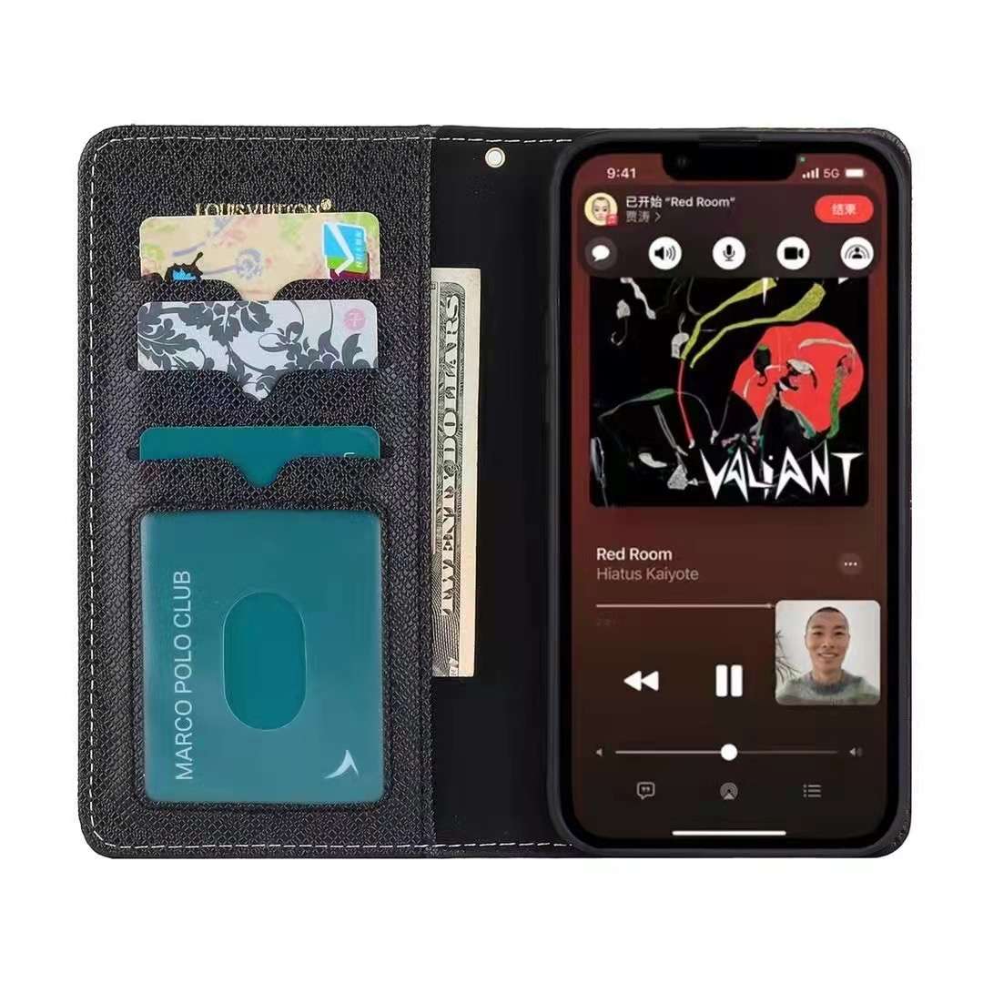 LV Phone Cover Case Wallet for iPhone X16 Pro Max Plus Series