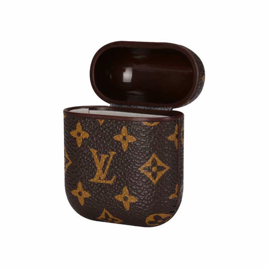 Luxury LV AirPods Cases Brown Small Mono For 12 Gen