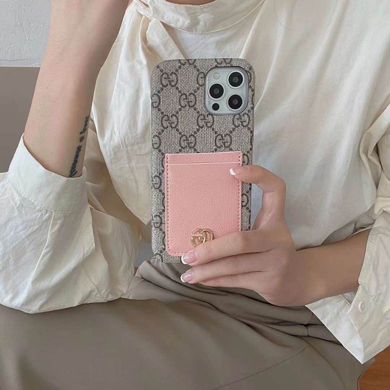Gucci iPhone 12 Pro Max Case Pink Card Slot