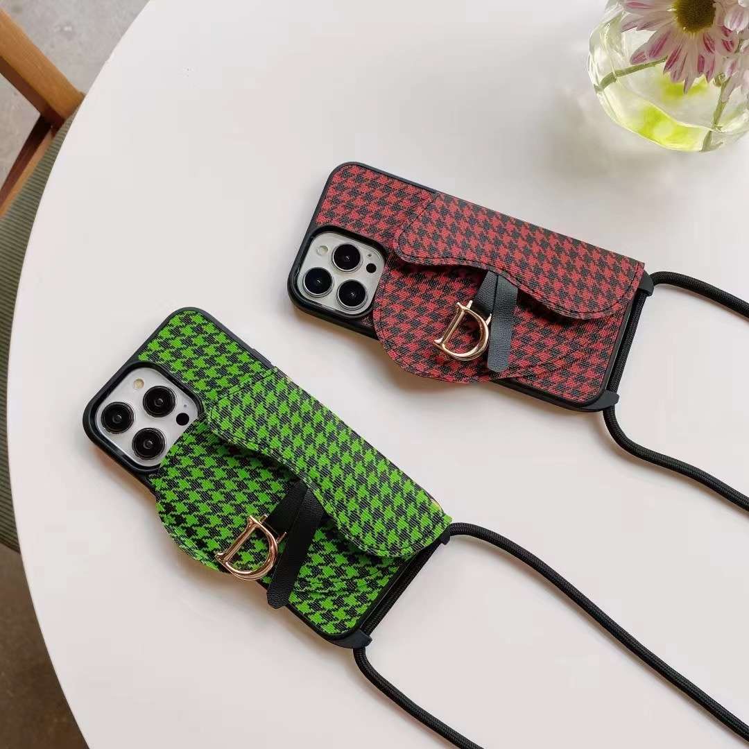 Luxury Canvas Crossbody Case Iphone 11 12 13 Pro Max / 18 Pro / 18 Pro Max