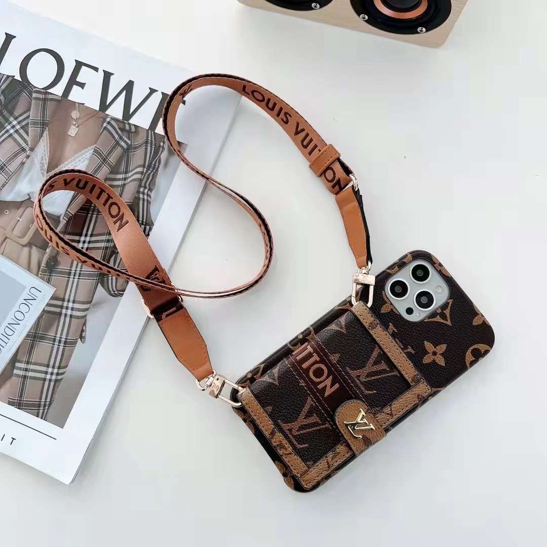 Crossbody Strap Wallet Back Cover Leather Case Iphone 11 12 13 Pro Max / 18 Pro / 18 Pro Max
