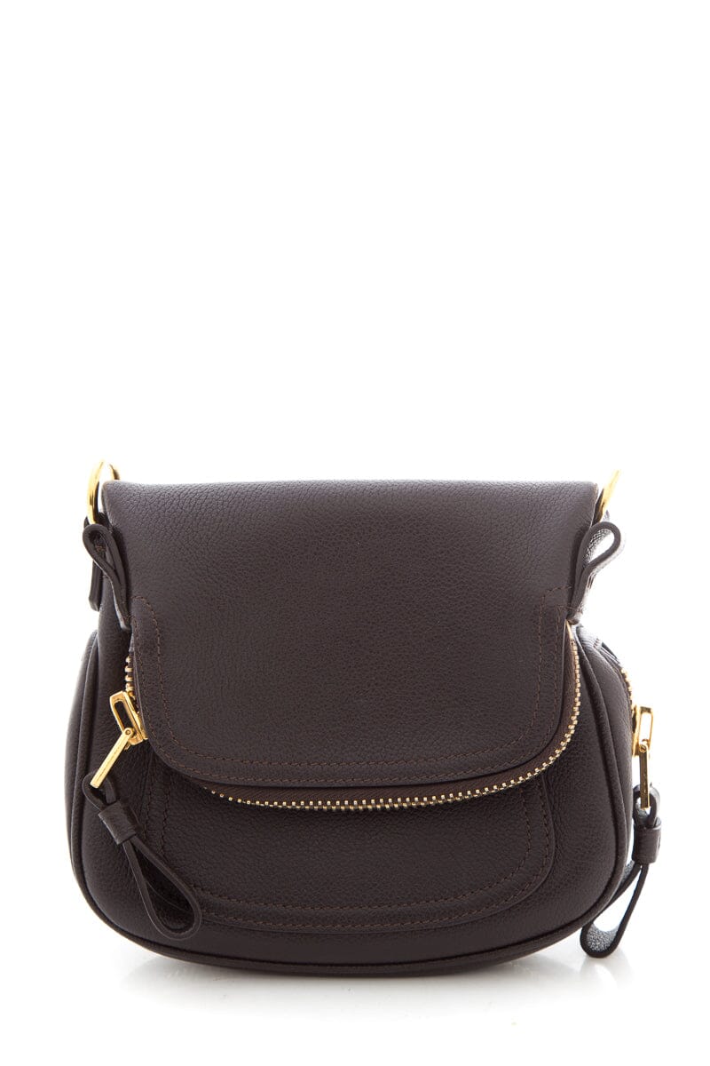 Tom Ford Chocolate Mini Jennifer Crossbody Zipper Strap Handbag