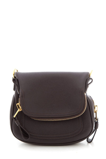 Tom Ford Chocolate Mini Jennifer Crossbody Zipper Strap Handbag