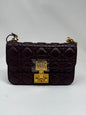 Miss Dior Leather Crossbody Bag Dior Burgundy In Leather Bj1-08
