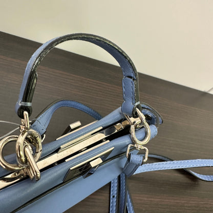 Fendi | Bags | Fendi Peekaboo Bag Leather Micro Blue LB119504