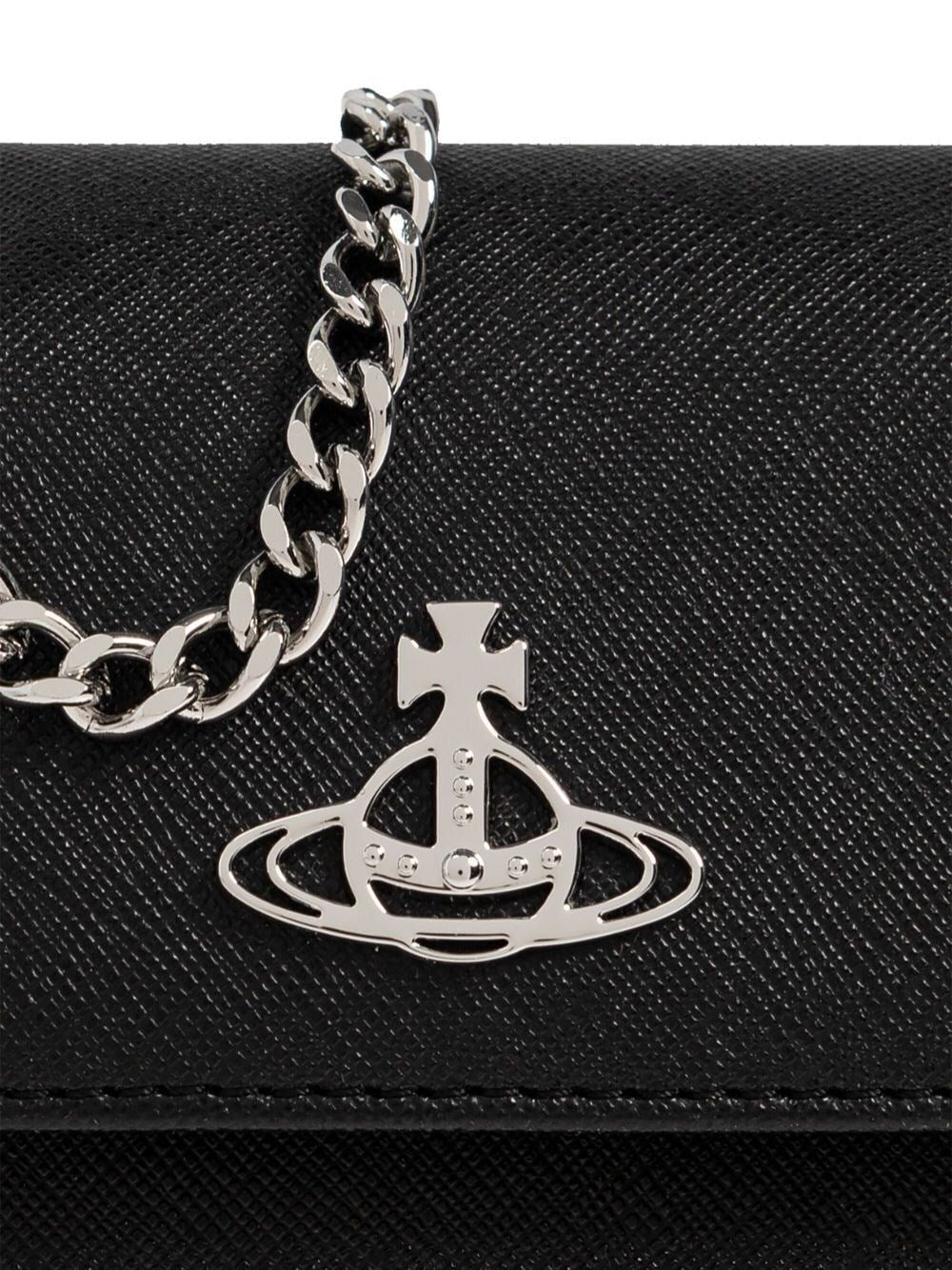 Vivienne Westwood Women Orb-Plaque Leather Crossbody Purse